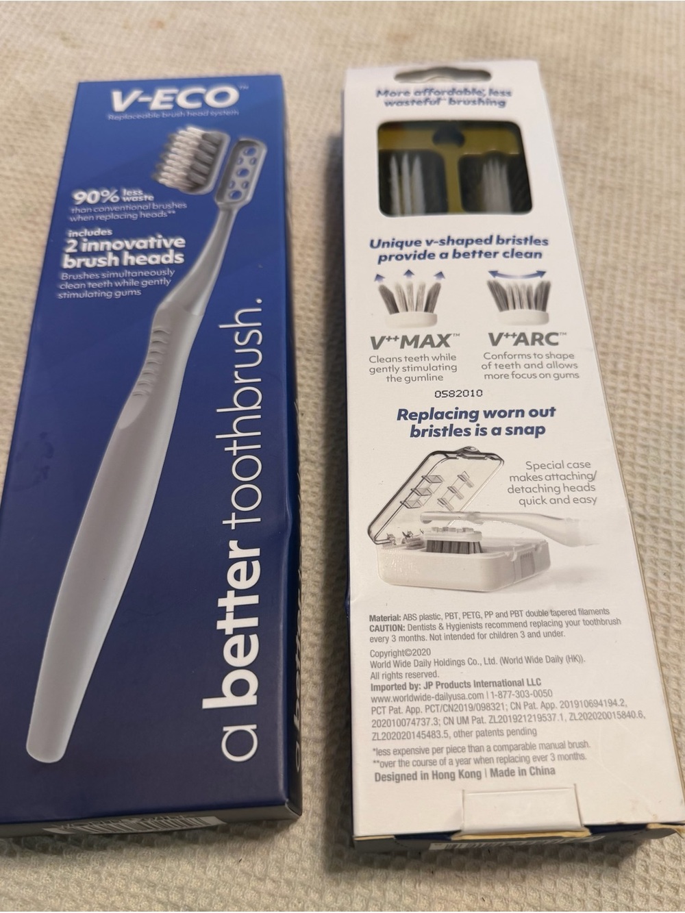 V Eco Toothbrush System With 2 Dual Action Heads Eco Friendly Oral Care